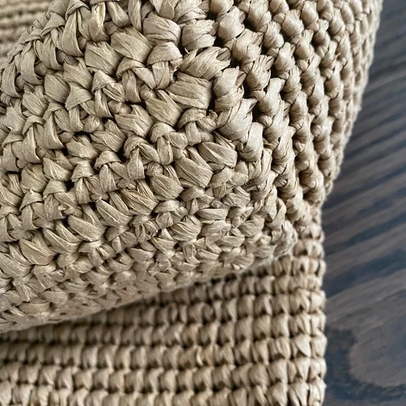 Coach Brooklyn 39 Tan Straw Shoulder Bag - Picture 6 of 9